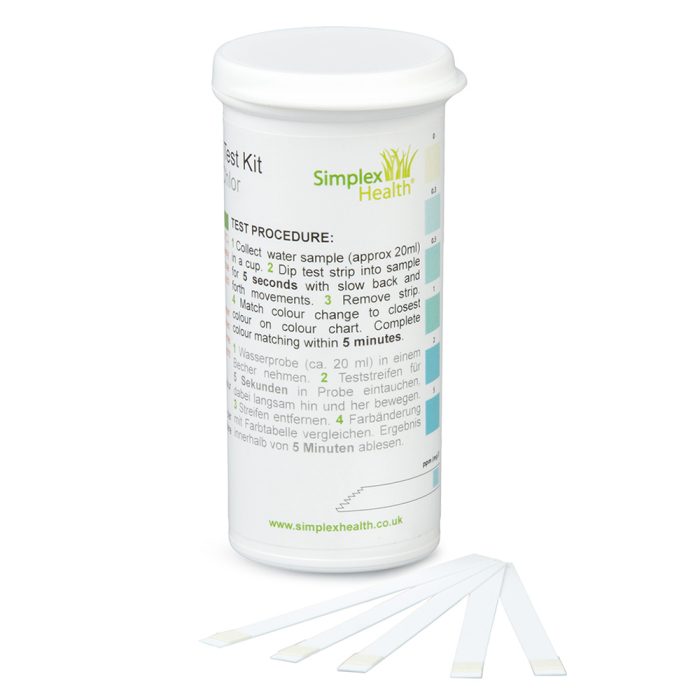 Free Chlorine Water Test 0-5ppm (50 Strips), low range - Image 2