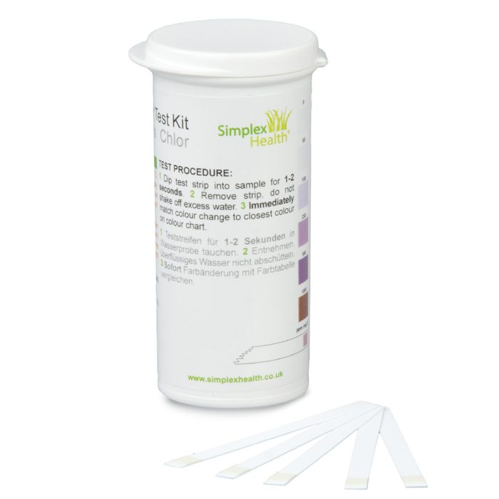 Free Chlorine Water Test 0-1000ppm (50 Strips), High Range - Image 2