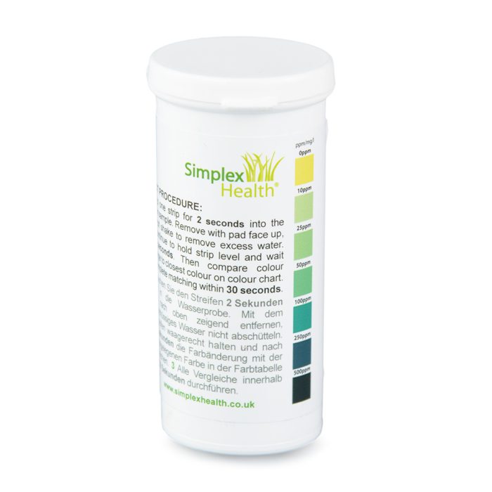 Chlorine Dioxide 0-500ppm (50 strips) - Image 2