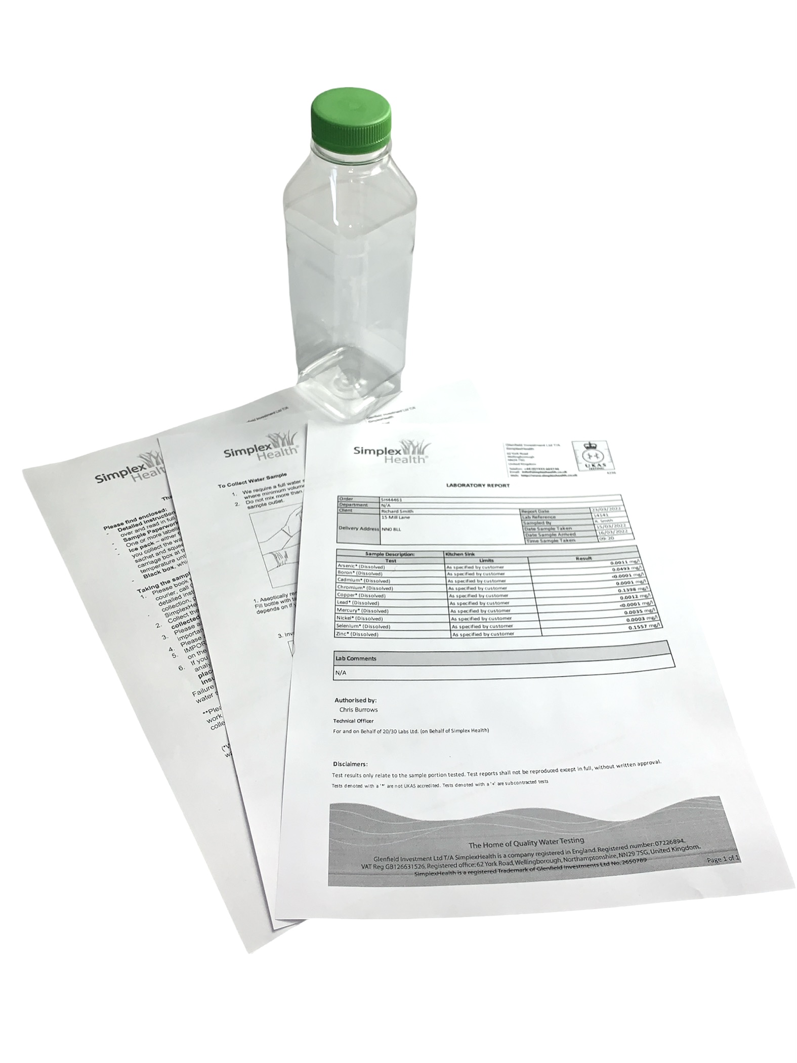 Nitrite Water Test (Laboratory Test) Watersafe UK Water Test Kits