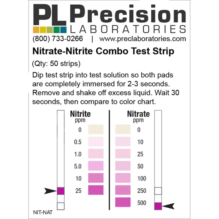 Nitrate 0-500ppm & Nitrite 0-25ppm Tests (50 strips) - Image 5