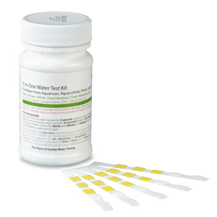 Water Test Kit (5-in-1) Aquaculture/Well (25 strips)