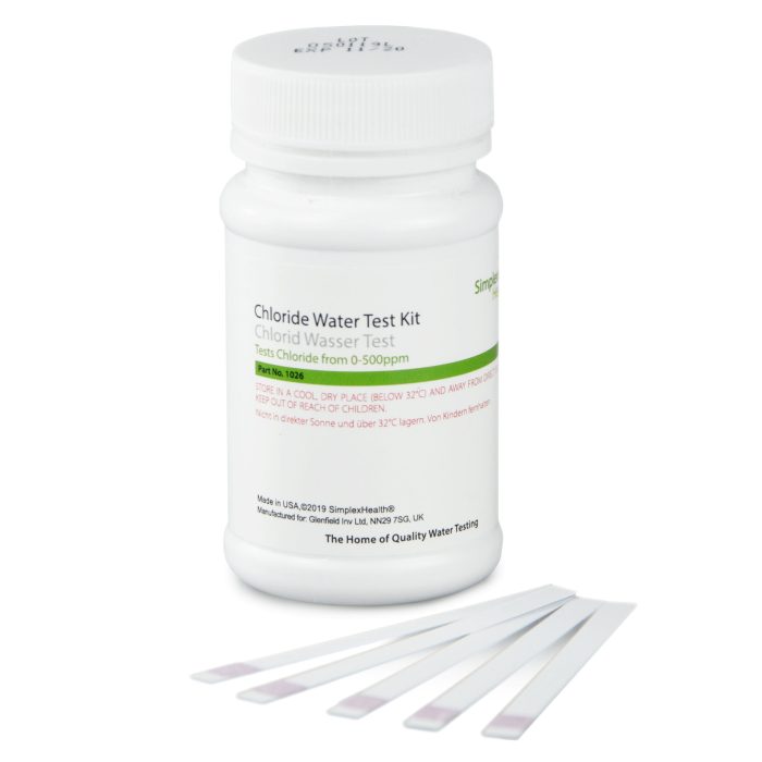 Water Chloride Test 0-500ppm (50 strips)