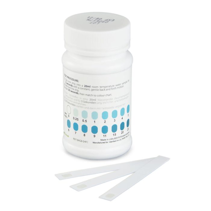 Free Chlorine Water Test 0-25ppm (50 strips) - Image 2